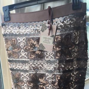 Brand new gold sequin skirt